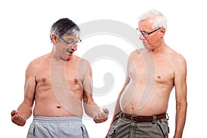 Seniors compare body shape