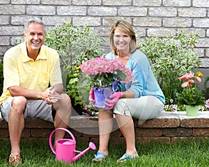 Seniors gardening