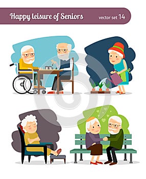 Seniors happy leisure