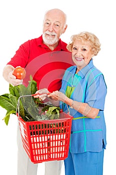 Seniors with Organic Produce