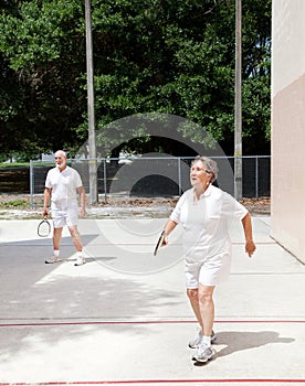 Seniors on Racquetball Court