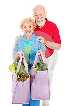 Seniors and Reusable Shopping Bags photo