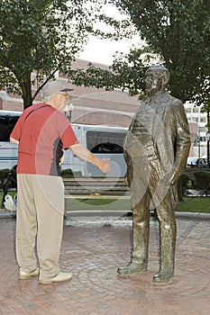 Seniors shaking hands