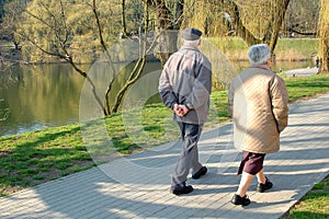 Seniors walking photo