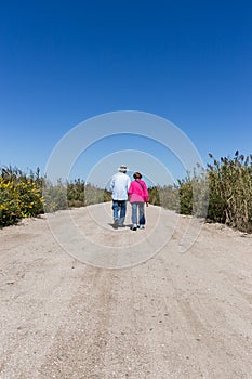 Seniors walking