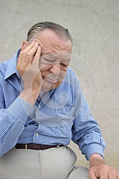 Seniors. Worried elderly man