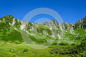 Senjojiki Cirque at the Mount Kisokoma in Nagano, Japan