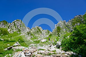 Senjojiki Cirque at the Mount Kisokoma in Nagano, Japan photo