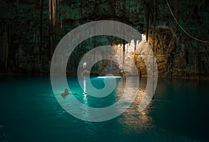 The senote in Mexico