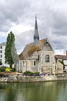 Sens - Church on the Yonne river