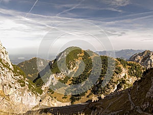 Sensational view from Wendelstein into the Alps