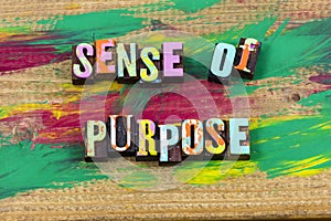 Sense purpose lead priority life passion lifestyle leadership value
