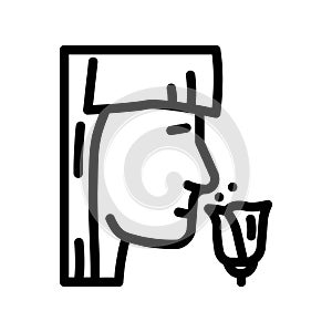 sense smell line icon vector illustration
