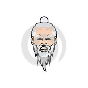 Sensei character logo design