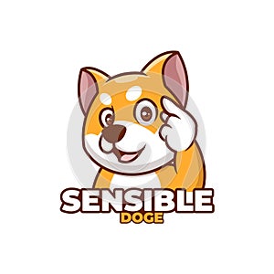 Sensible Doge Shiba Inu Dog Cute Logo