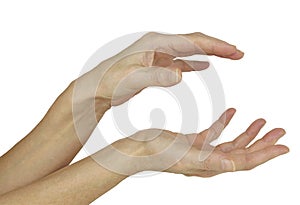 Sensing the electromagnetic energy between hands photo