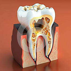 Sensitive teeth. Mouth and teeth health concept. Various dental diseases.