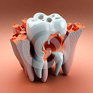 Sensitive teeth. Mouth and teeth health concept. Various dental diseases.