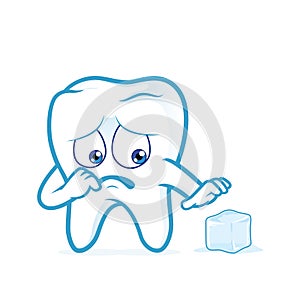 Sensitive tooth scared of a ice