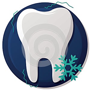 sensitive tooth. Vector illustration decorative design