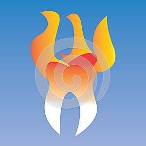sensitive tooth. Vector illustration decorative design