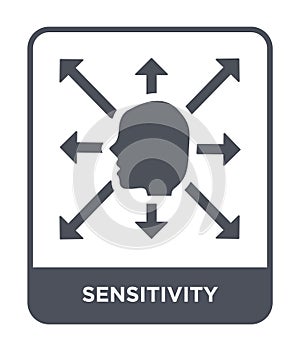 sensitivity icon in trendy design style. sensitivity icon isolated on white background. sensitivity vector icon simple and modern