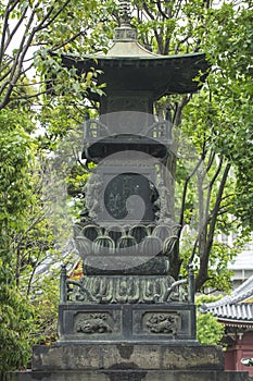 The Senso-ji Temple in Asakusa, Tokyo, Japan. The word means Kobunacho, a place which is located in Tokyo, Japan