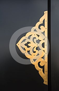 Senso-Ji temple door gold pattern, Japanese ancient , asakusa, tokyo, Japan