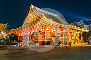 Sensoji-ji Red Japanese Temple in Asakusa, Tokyo