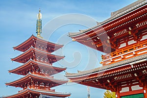 Sensoji-ji Temple in Asakusa Japan .