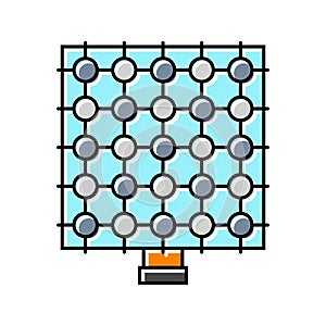 sensor array social robotics color icon vector illustration