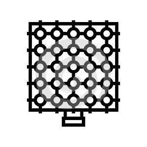sensor array social robotics line icon vector illustration
