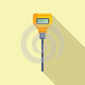 Sensor device ph icon flat vector. Level ph meter