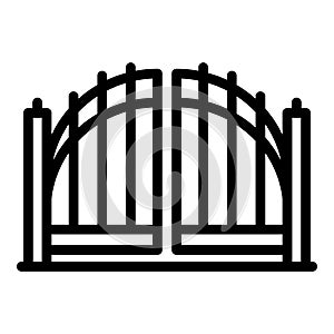 Sensor gate icon, outline style