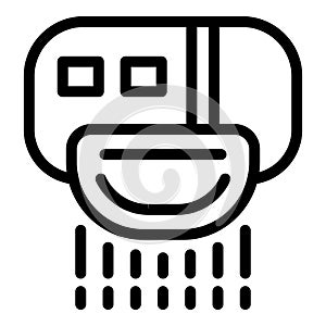 Sensor hand dryer icon outline vector. Bathroom hands drying machine