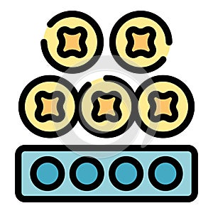 Sensor plant icon vector flat