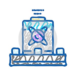 sensor quantum technology icon doodle illustration