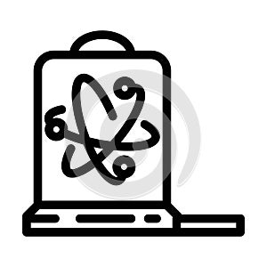 sensor quantum technology line icon vector illustration