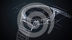 sensor schematic design of a vibrating smartwatch