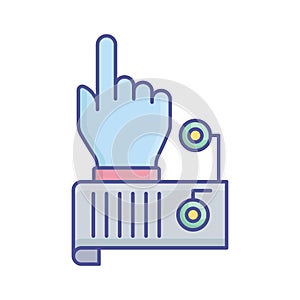 Sensor touch fill vector icon which can easily modify or edit