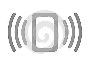 Sensor and waves signal icon vector on white background