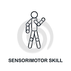 Sensorimotor Skill line icon. Creative outline design from artificial intelligence icons collection. Thin sensorimotor photo