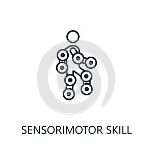 Sensorimotor Skill thin line icon. Creative simple design from artificial intelligence icons collection. Outline photo