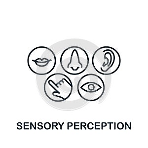 Sensory Perception icon from personality collection. Simple line Sensory Perception icon for templates, web design and