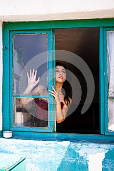 Sensual window lady