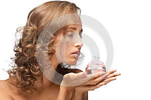 Sensual woman with perfume