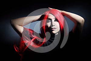 Sensual woman with red hair