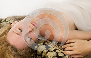 Sensuality blonde woman photo