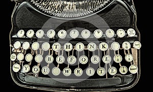 Sentence: Think before you write