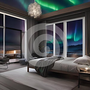 A sentient aurora borealis that weaves stories in the night sky through vibrant, shifting colors2